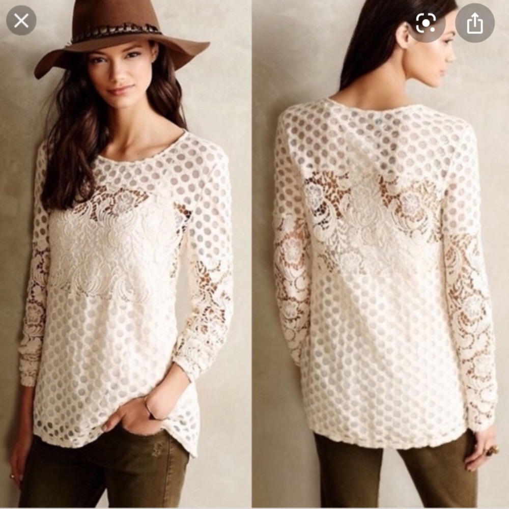 Anthropologie lace interlude top